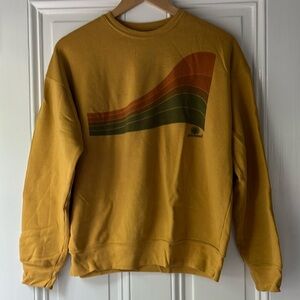 Good Seed mustard wave sweatshirt. Size M.